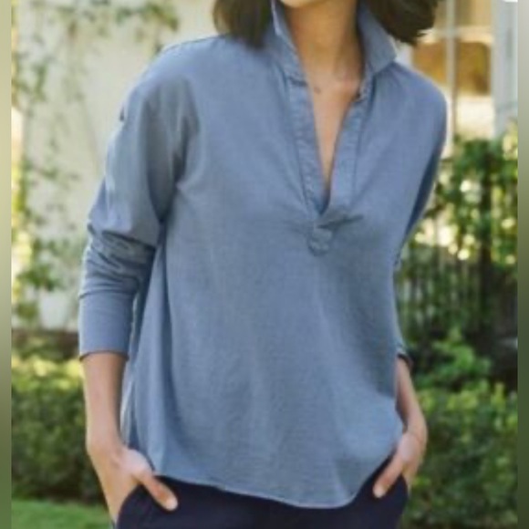 Frank & Eileen Tops - $168 New Frank & Eileen PATRICK Popover Henley Slate Blue  Long Sleeve Top Sz XL